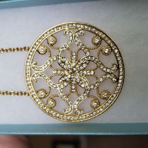 Touchstone Crystal Golden Lace Pendant